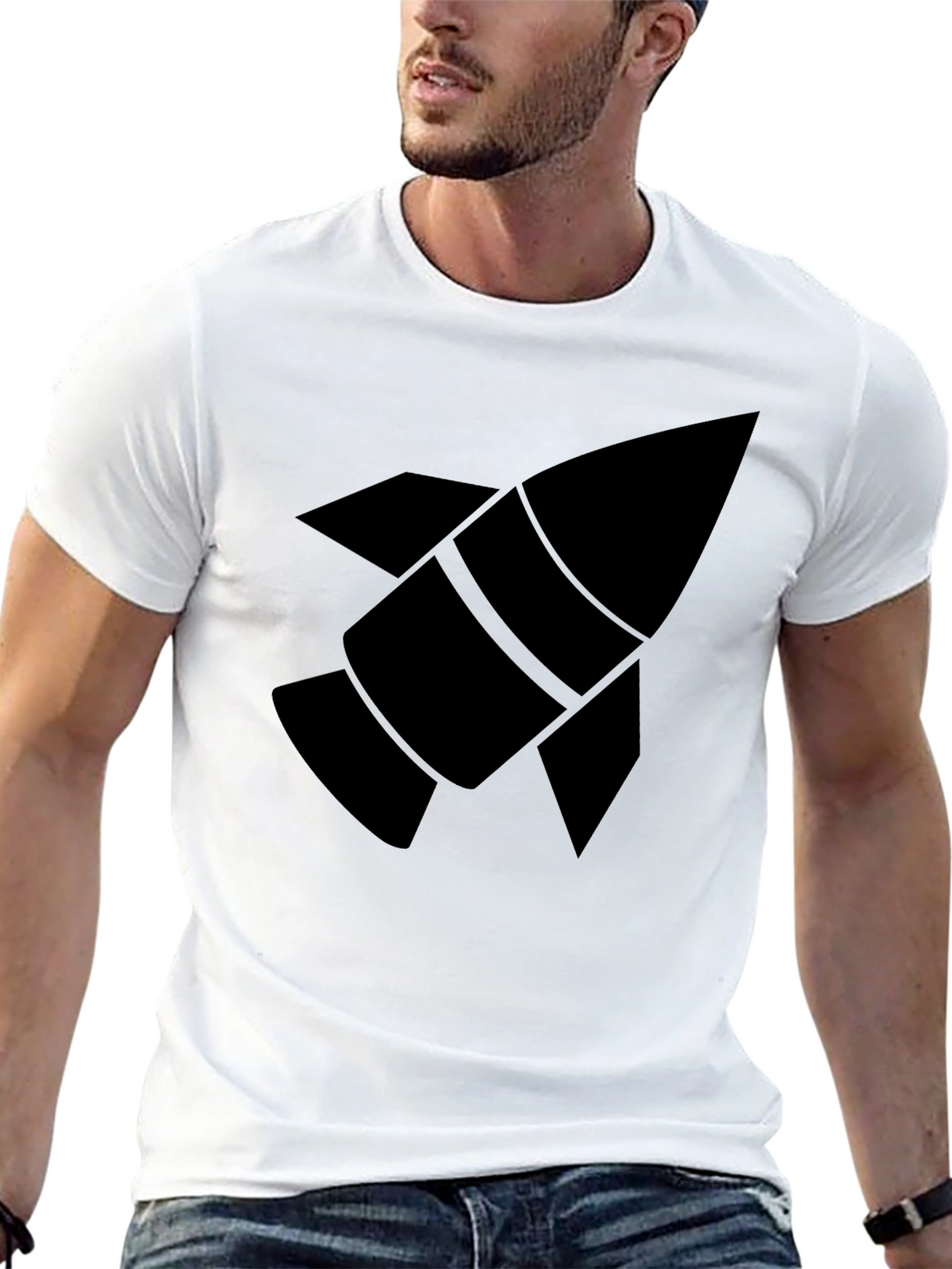 Rocket Graphic Black T-Shirt