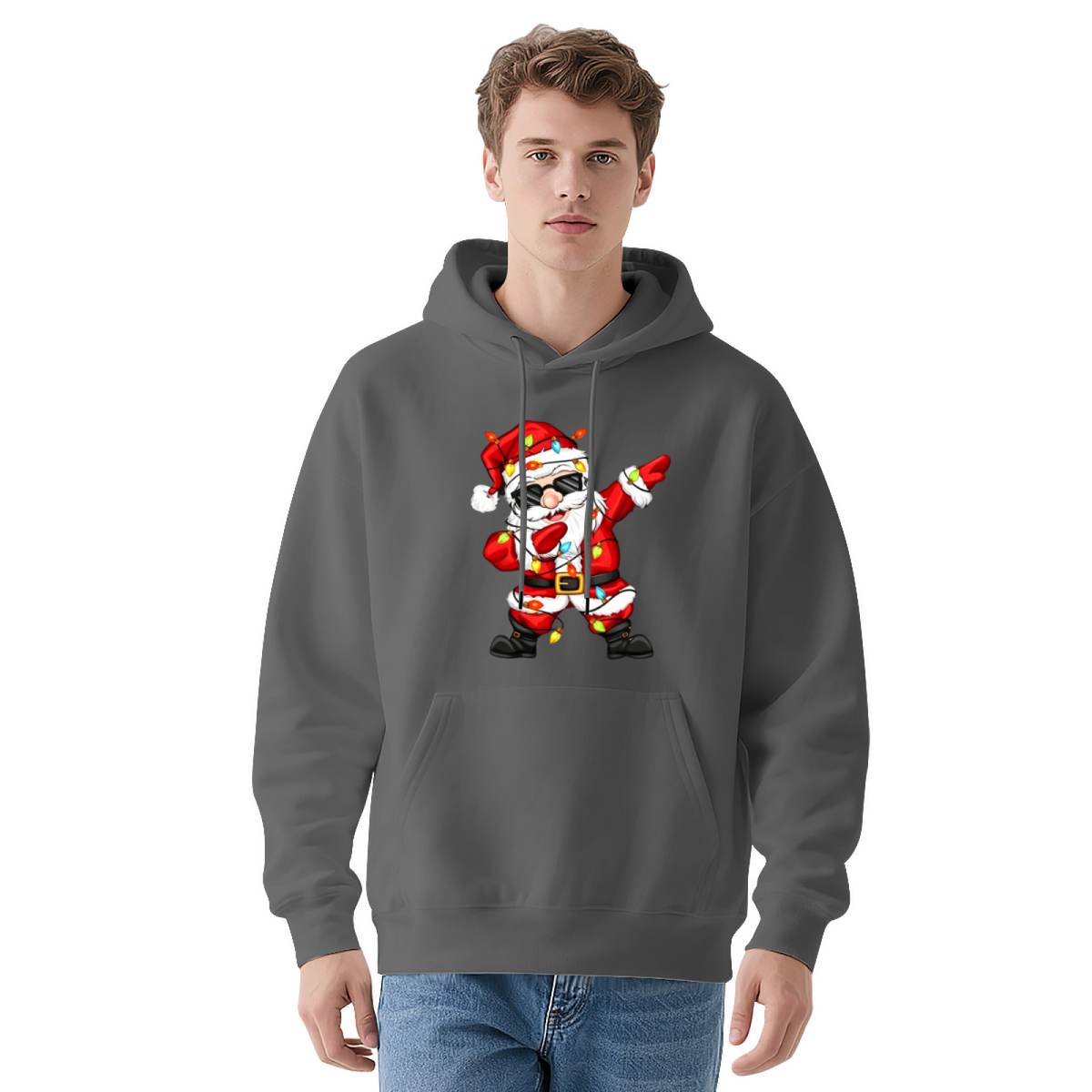 Dabbing Santa Claus Fun Christmas Party Hoodie