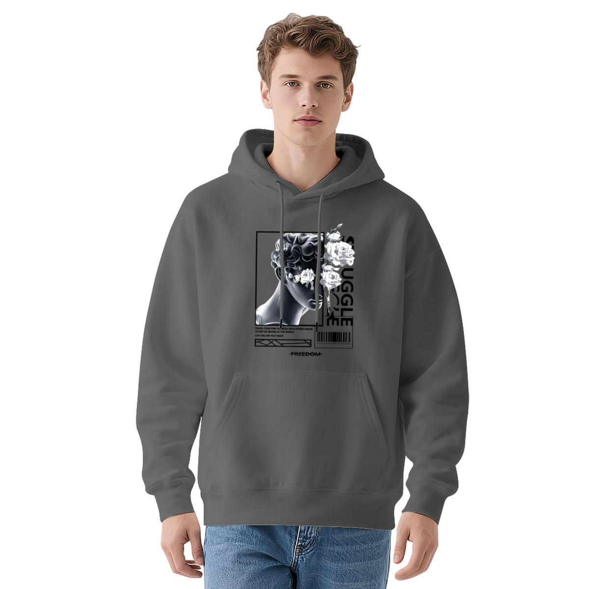 Modern David Sculpture Aesthetic Street Hoodie