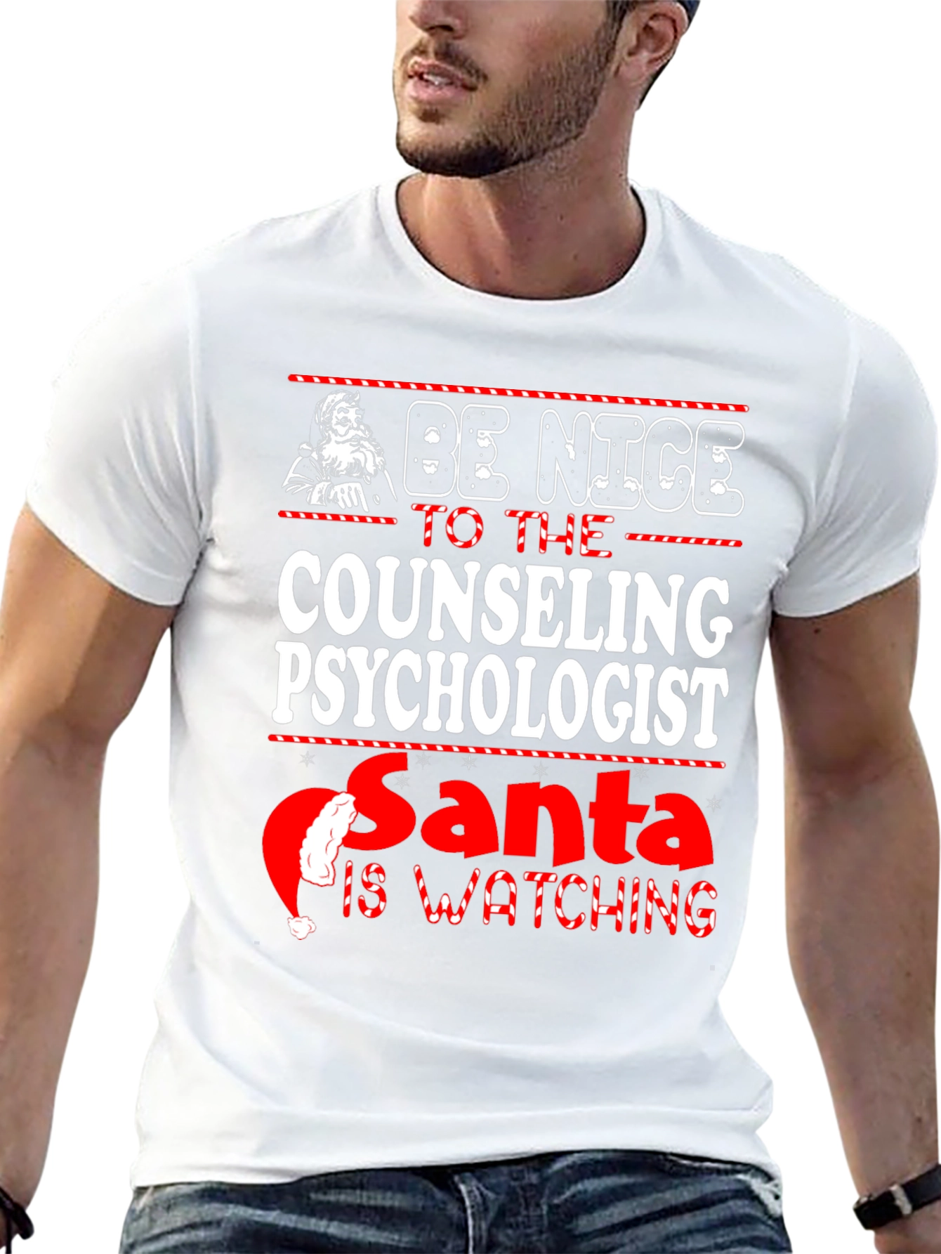 Be Nice to the Counseling Psychologist Santa T-Shirt