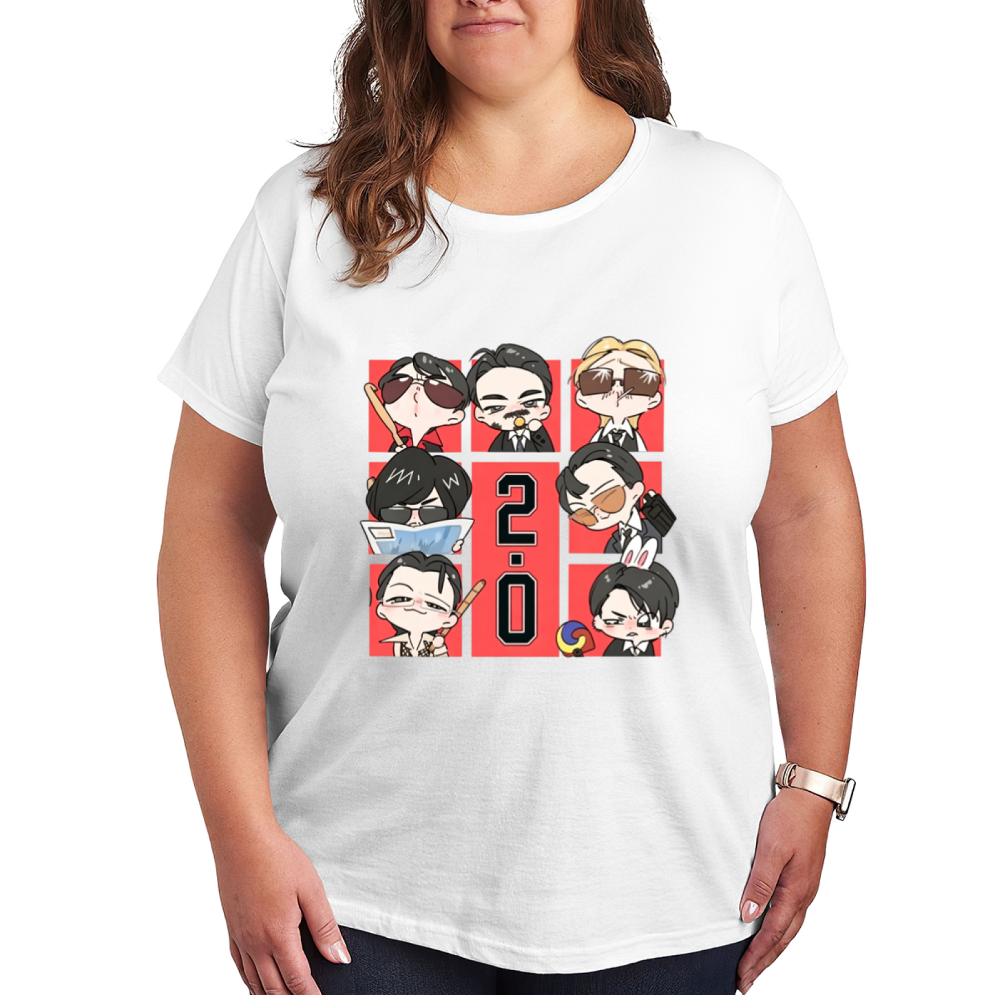 Stylish Kpop Chibi Manhwa Squad 2.0 Tee