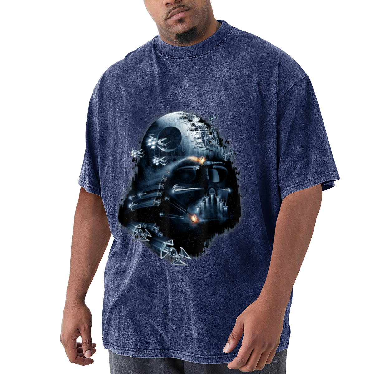 Darth Vader Death Star Star Wars Space Battle Vintage Graphic T-Shirt