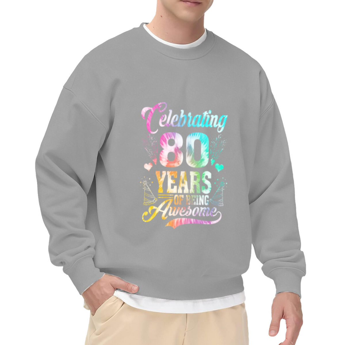 Celebrating 80 Years Of Being Awesome 80th Birthday Crewneck Sweatshirt