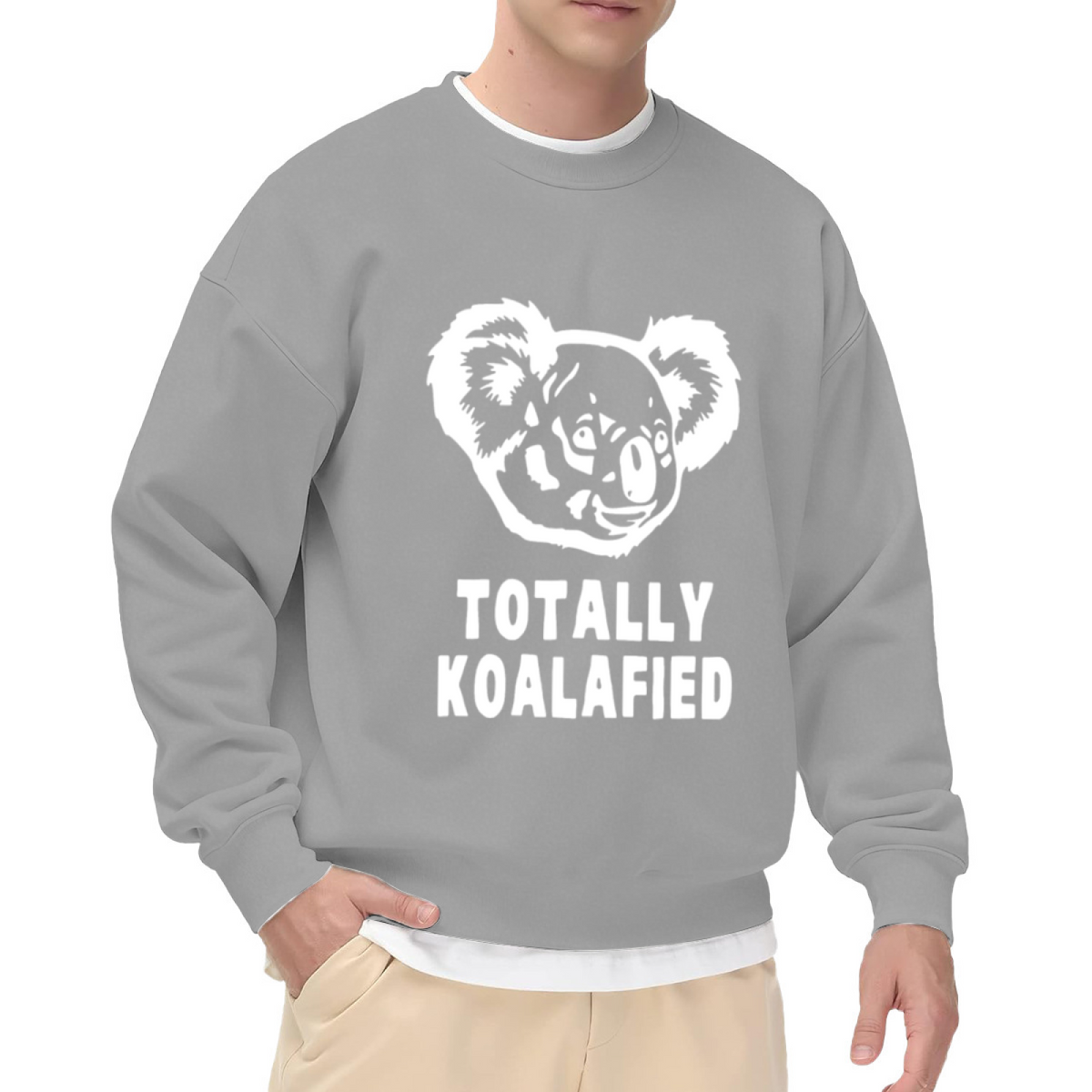 Totally Koalafied Funny Koala Graphic Crewneck Sweatshirt