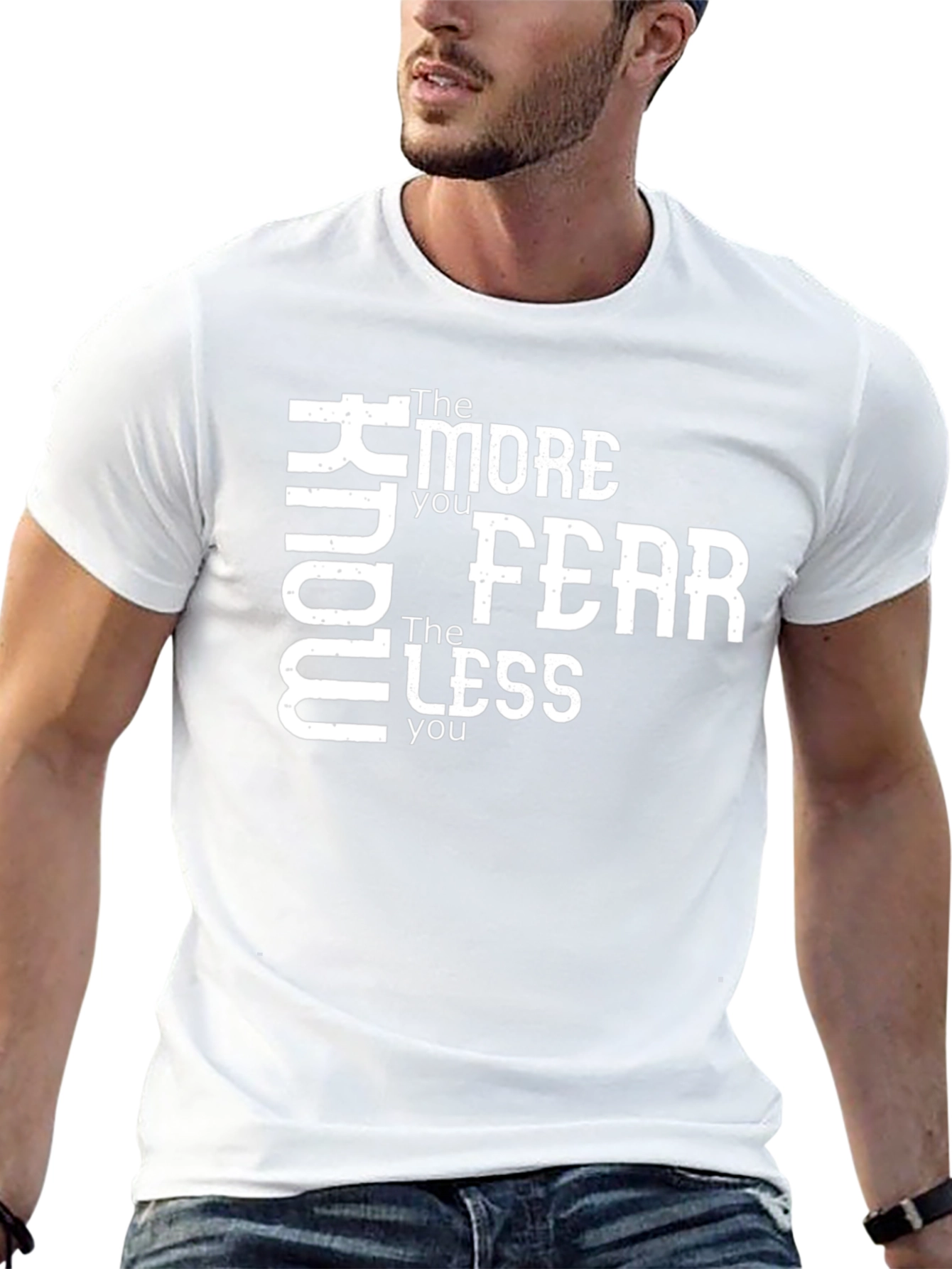 Know More Fear Less Black Graphic T-Shirt