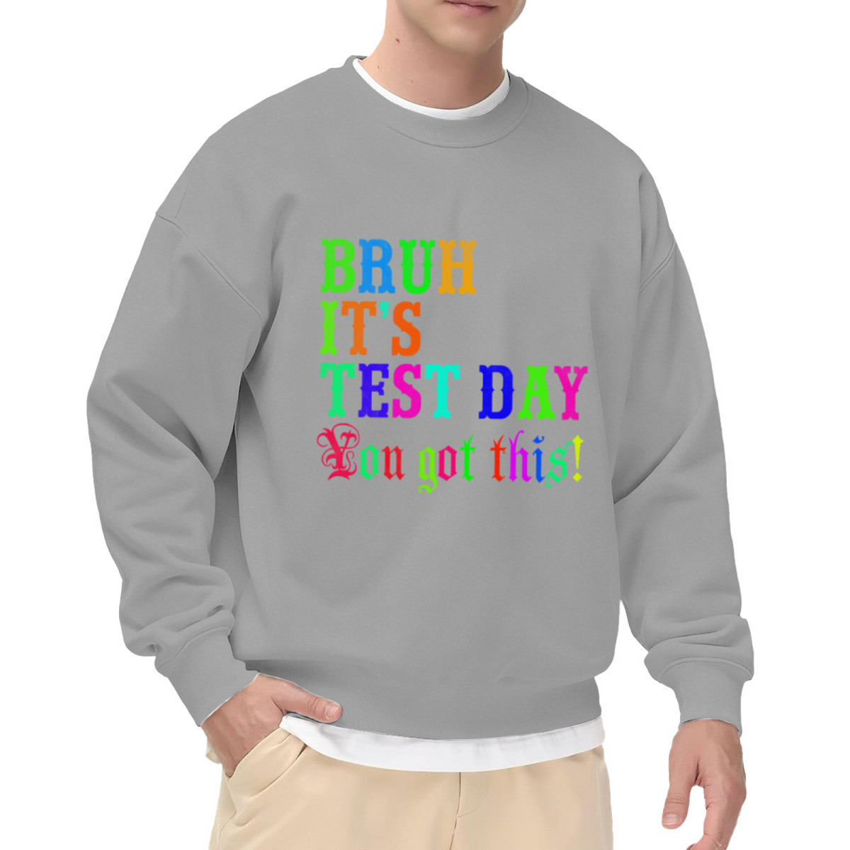 Some People Just Need A Pat On The Back Funny Stick Figure Meme Crewneck Sweatshirt