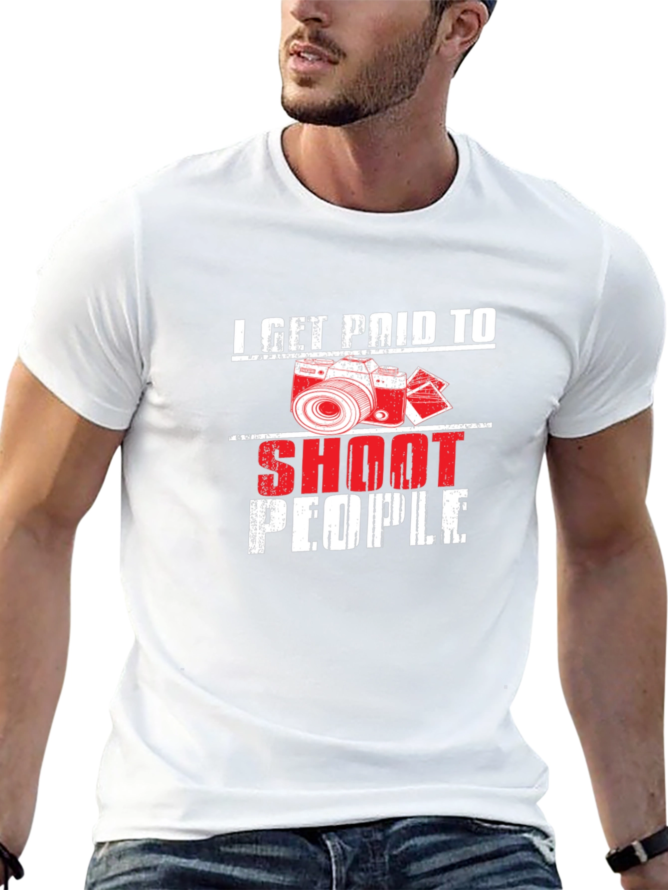 I Get Paid to Shoot People Black T-Shirt