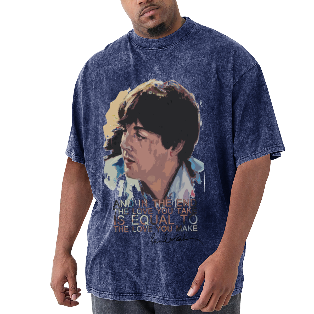 Paul McCartney The Love You Take Is Equal To The Love You Make Retro Portrait T-Shirt