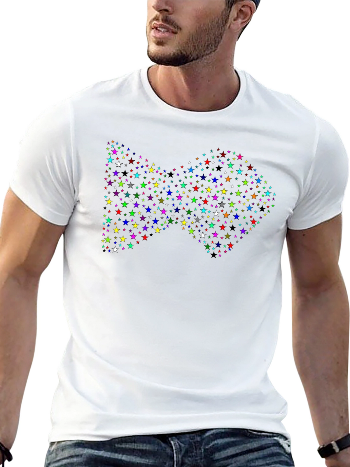 Starry Fish Graphic Black T-Shirt