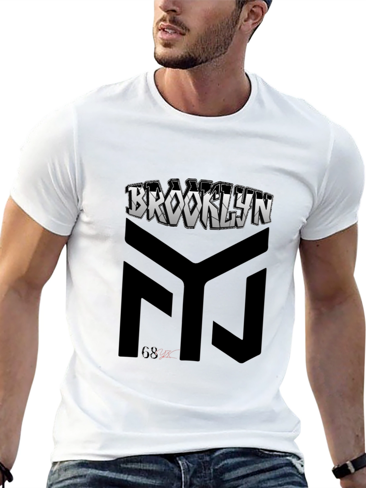 Brooklyn Graphic Print Black T-Shirt