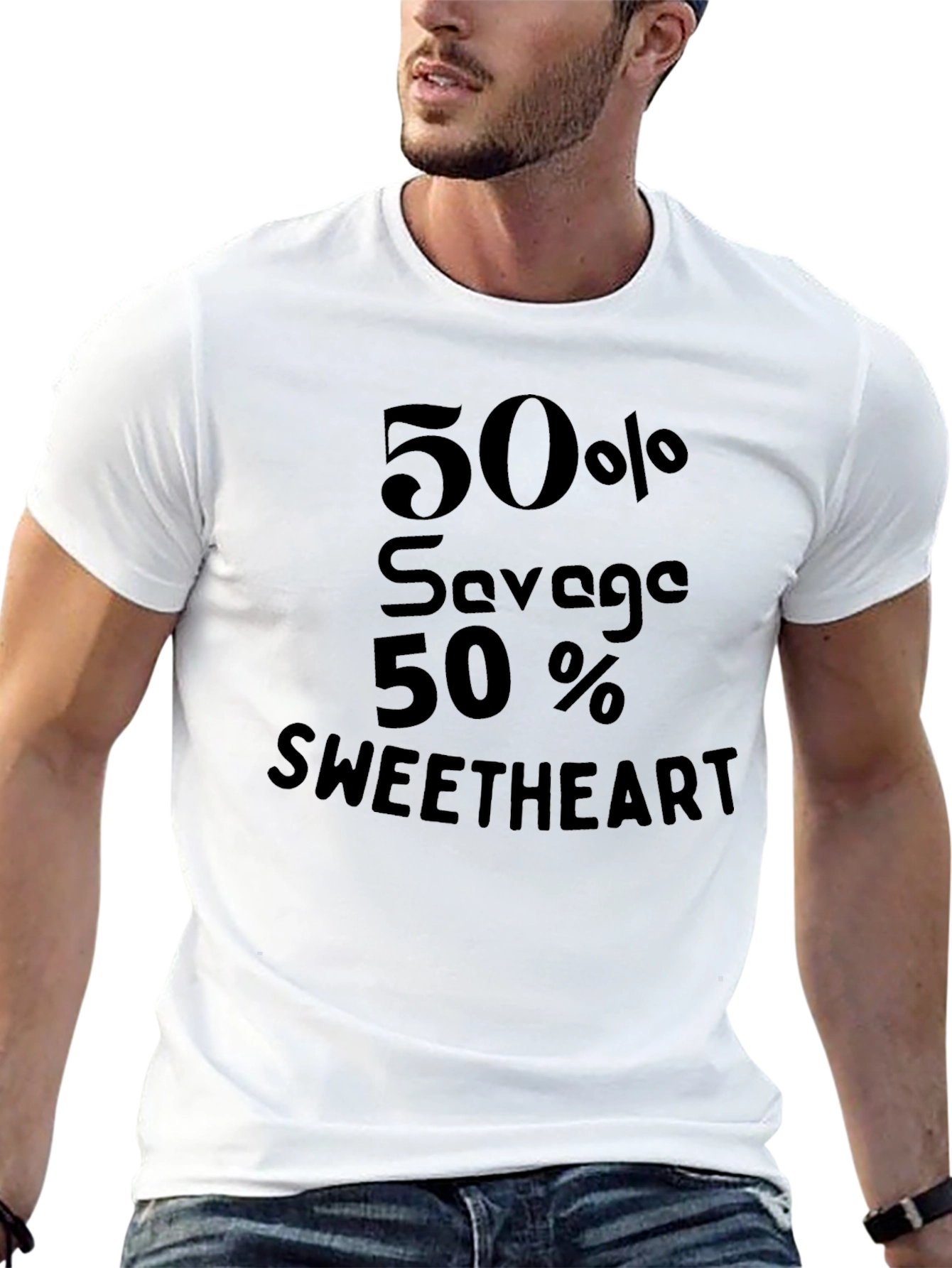 50% Savage 50% Sweetheart Graphic Tee