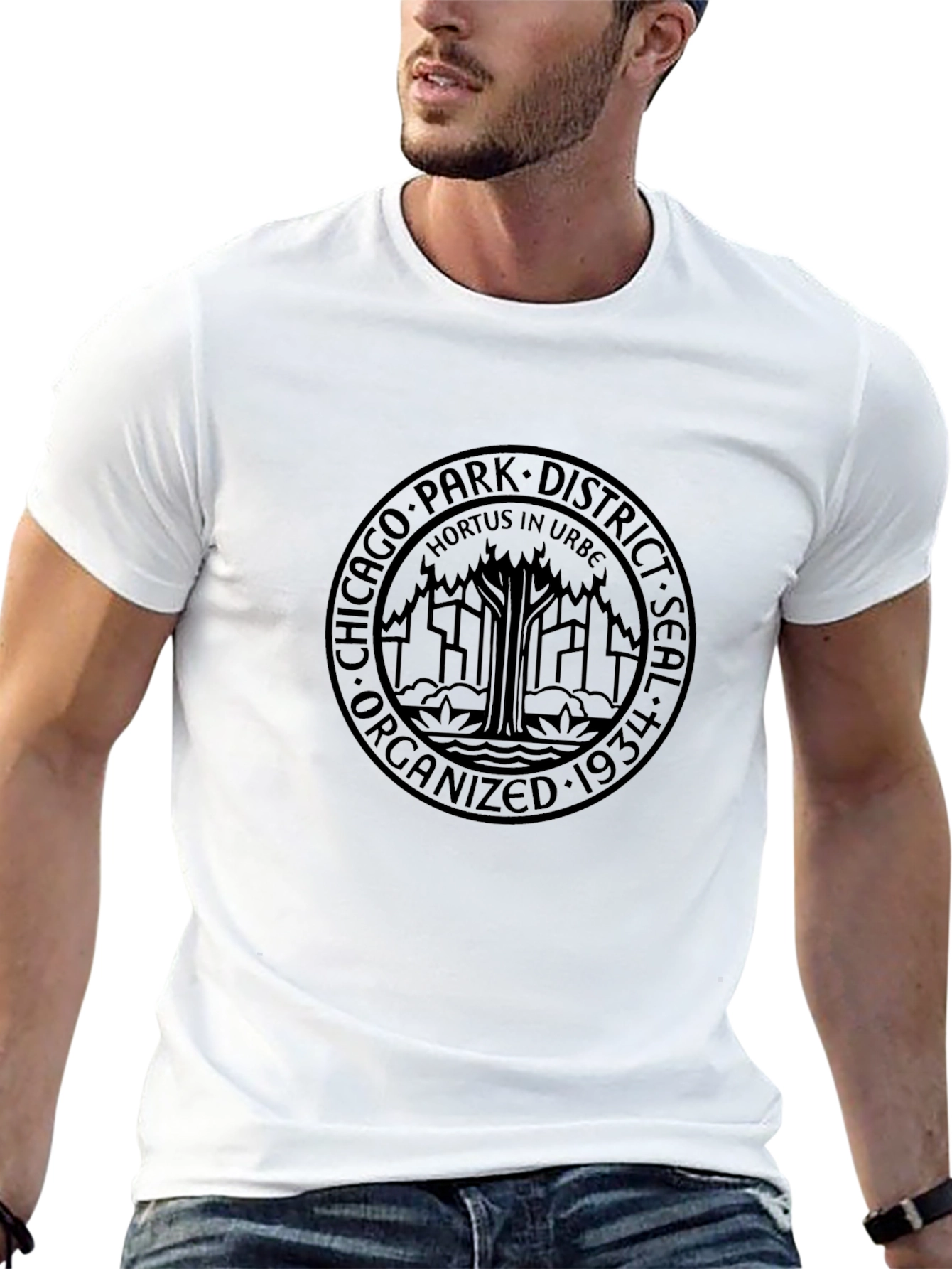 Chicago Park District Seal Black T-Shirt