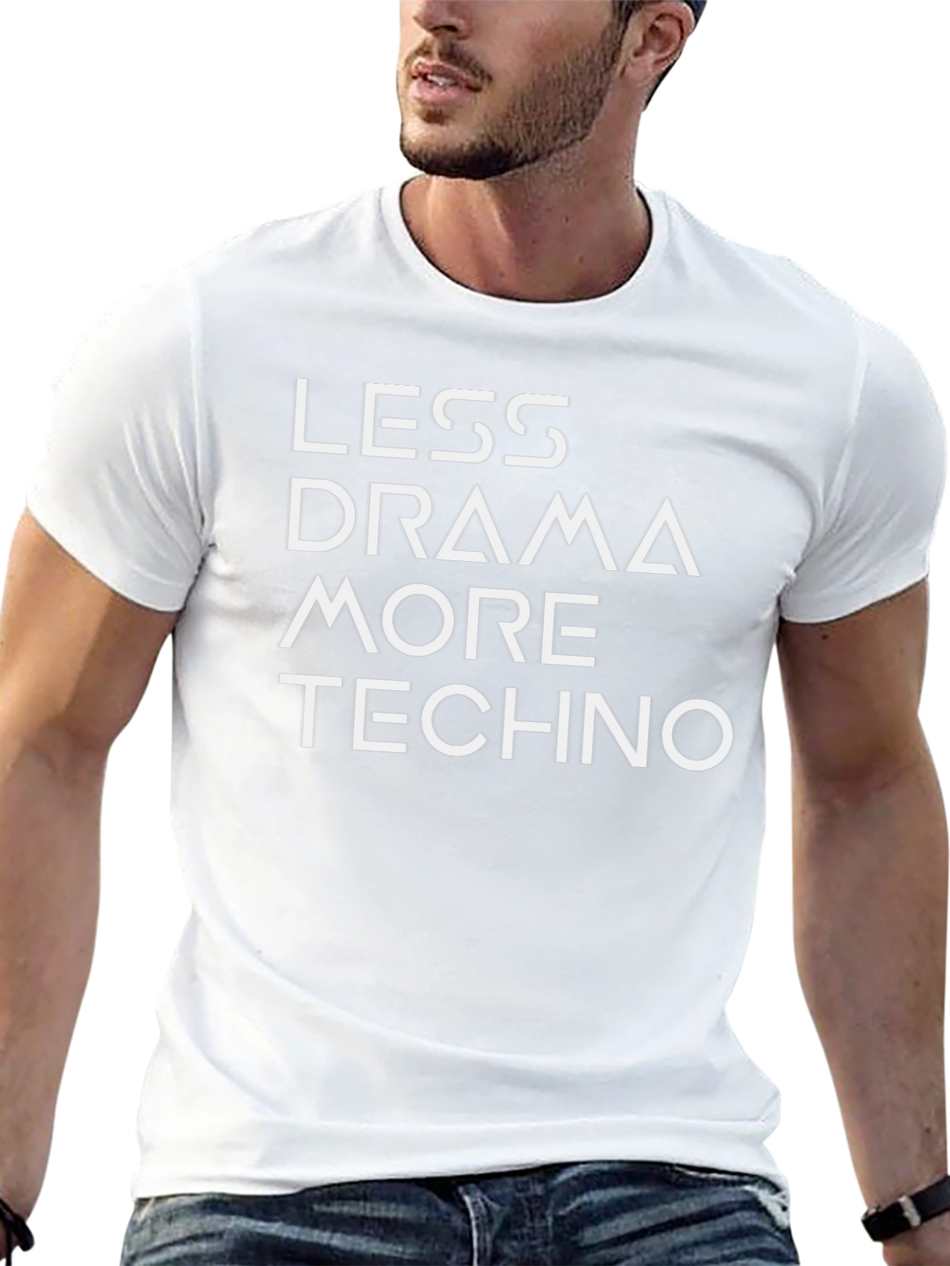 Less Drama More Techno Graphic Tee - Black