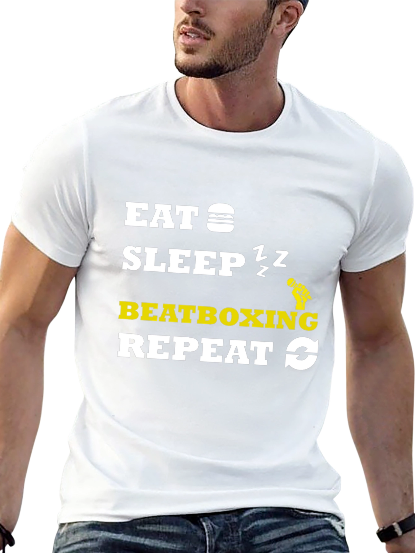 Eat Sleep Beatboxing Repeat Graphic Tee