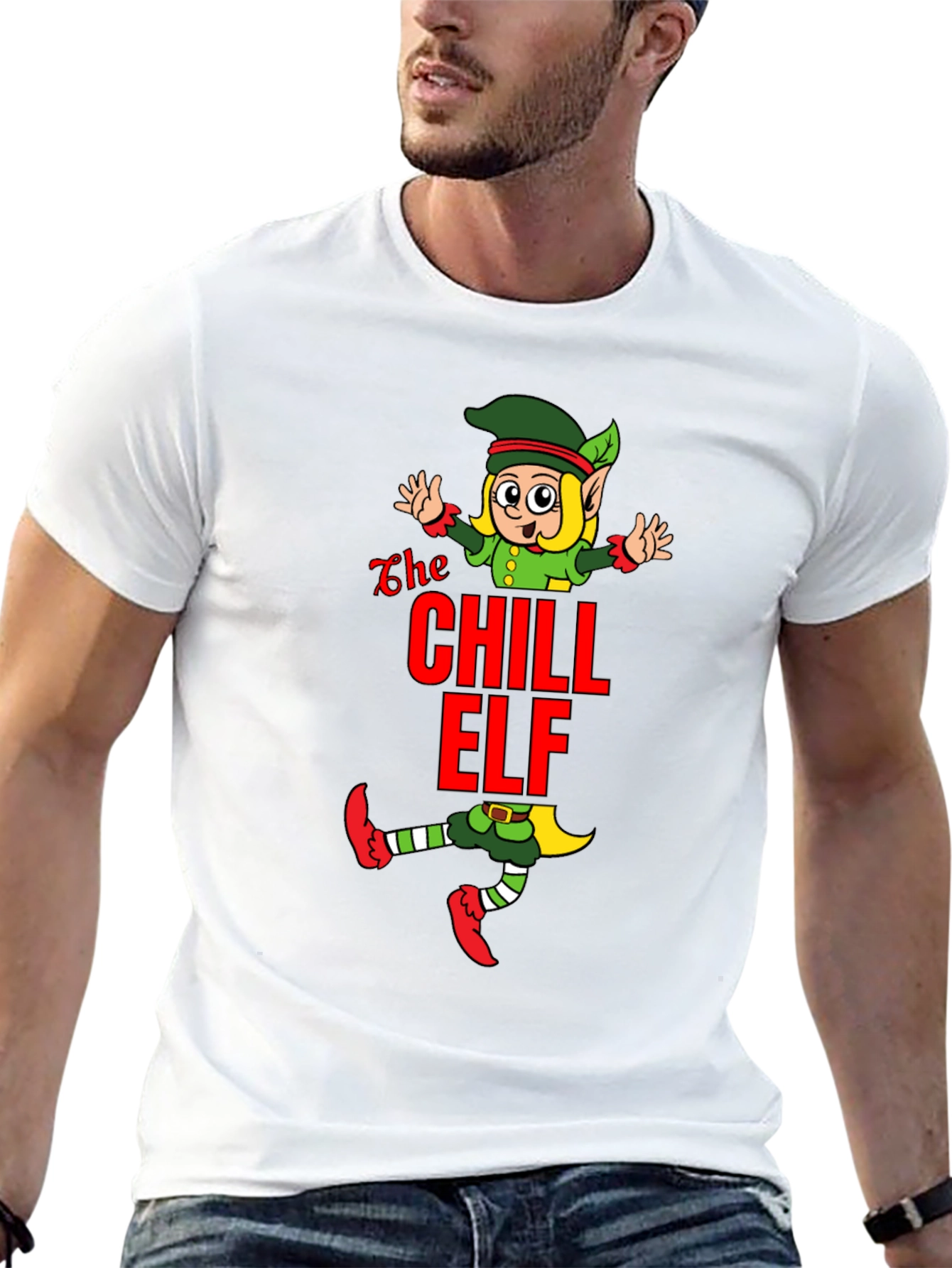 Chill Elf Graphic T-Shirt - Holiday Cheer