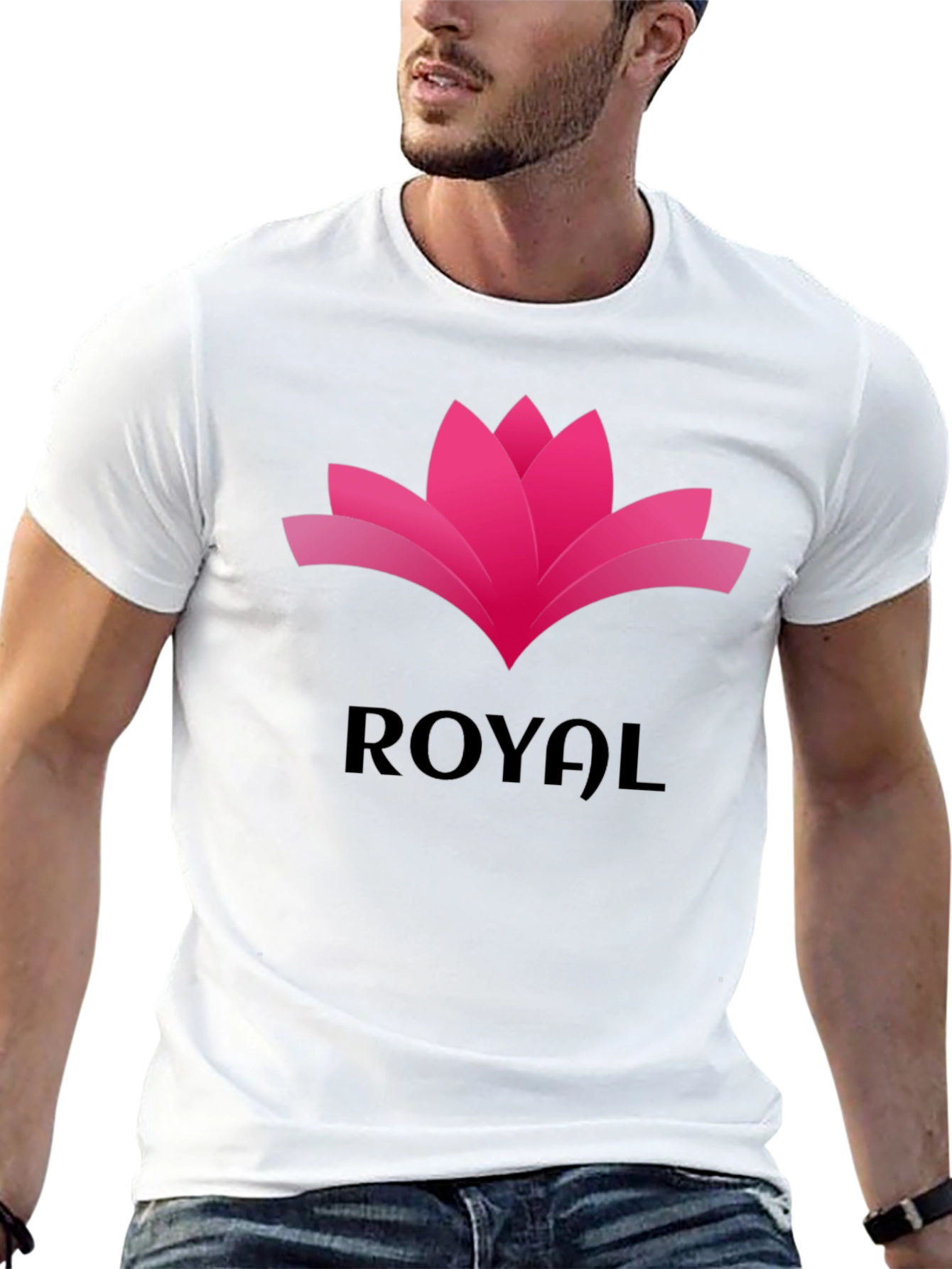 Royal Lotus Graphic Tee - Stylish Black T-Shirt