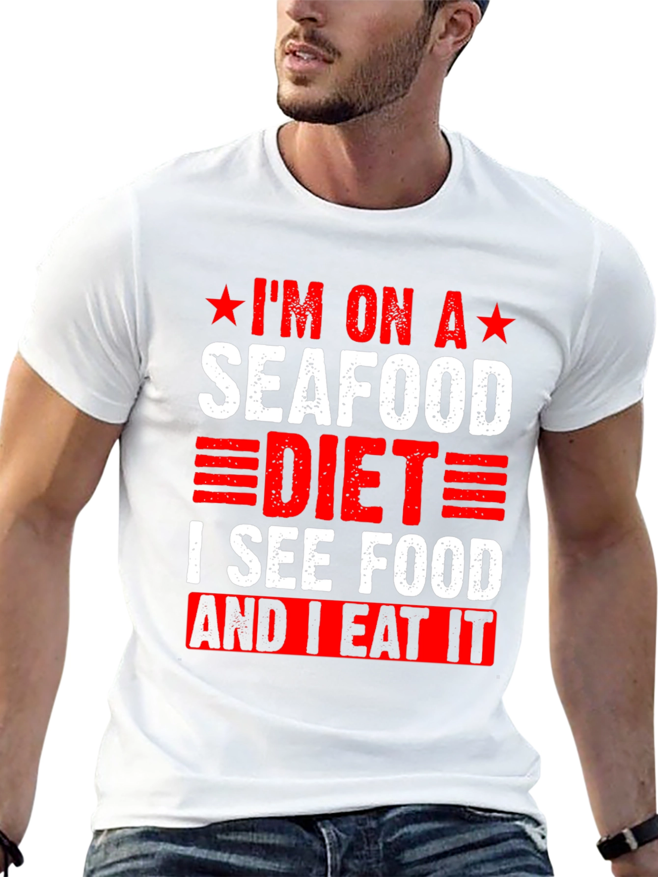 Seafood Diet T-Shirt - Funny Graphic Tee