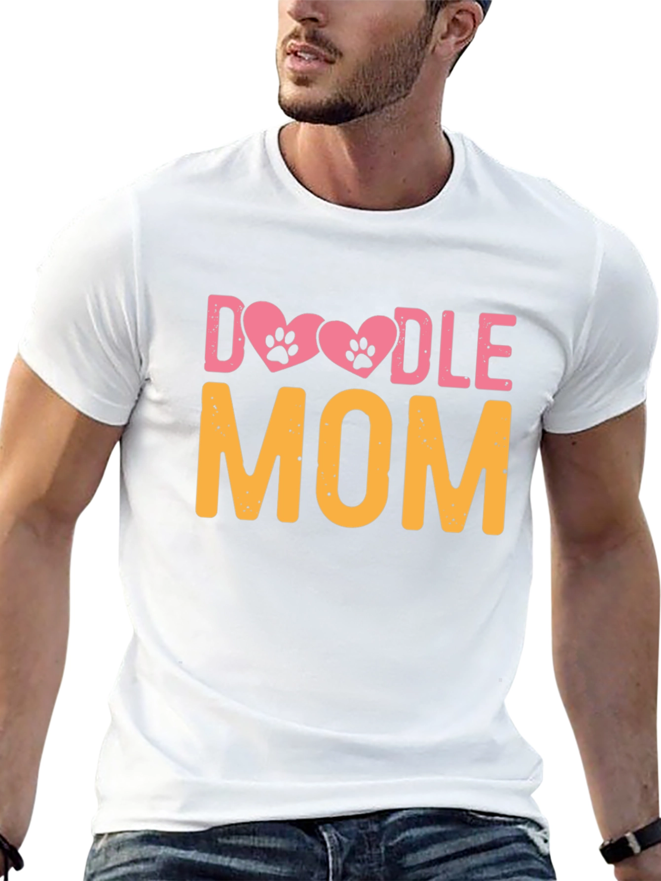 Doodle Mom T-Shirt - Dog Paw Heart Design