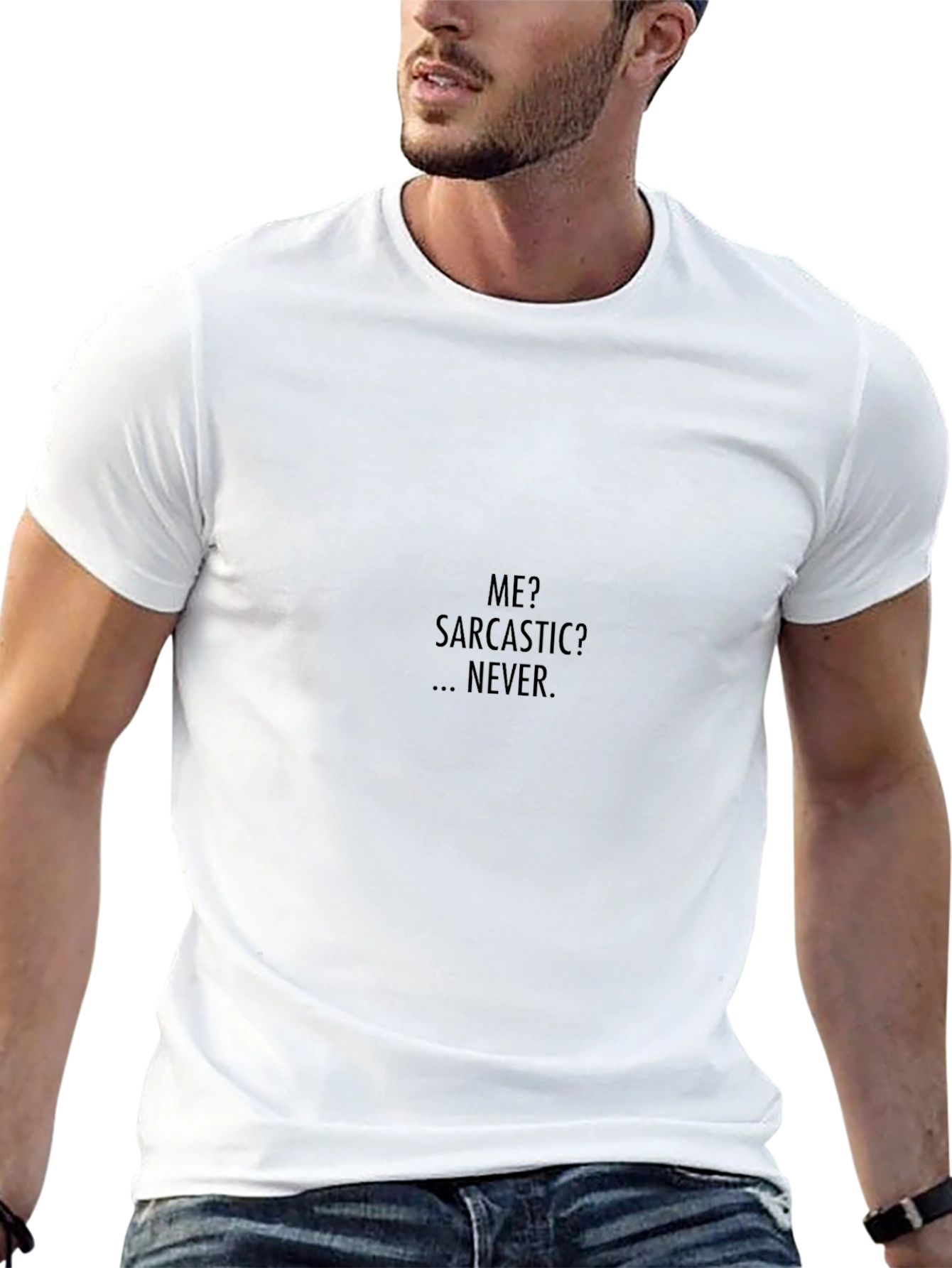 Sarcastic Never Black Graphic Tee