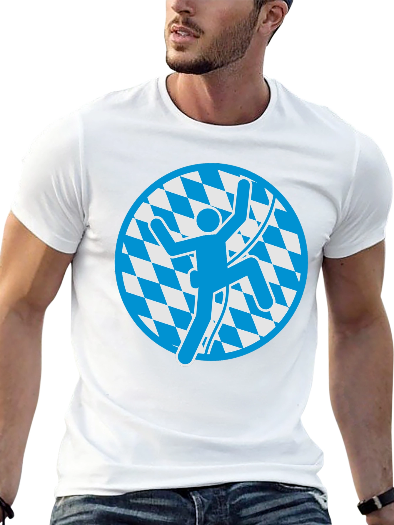 Climbing Bavarian T-Shirt - Black Cotton Tee
