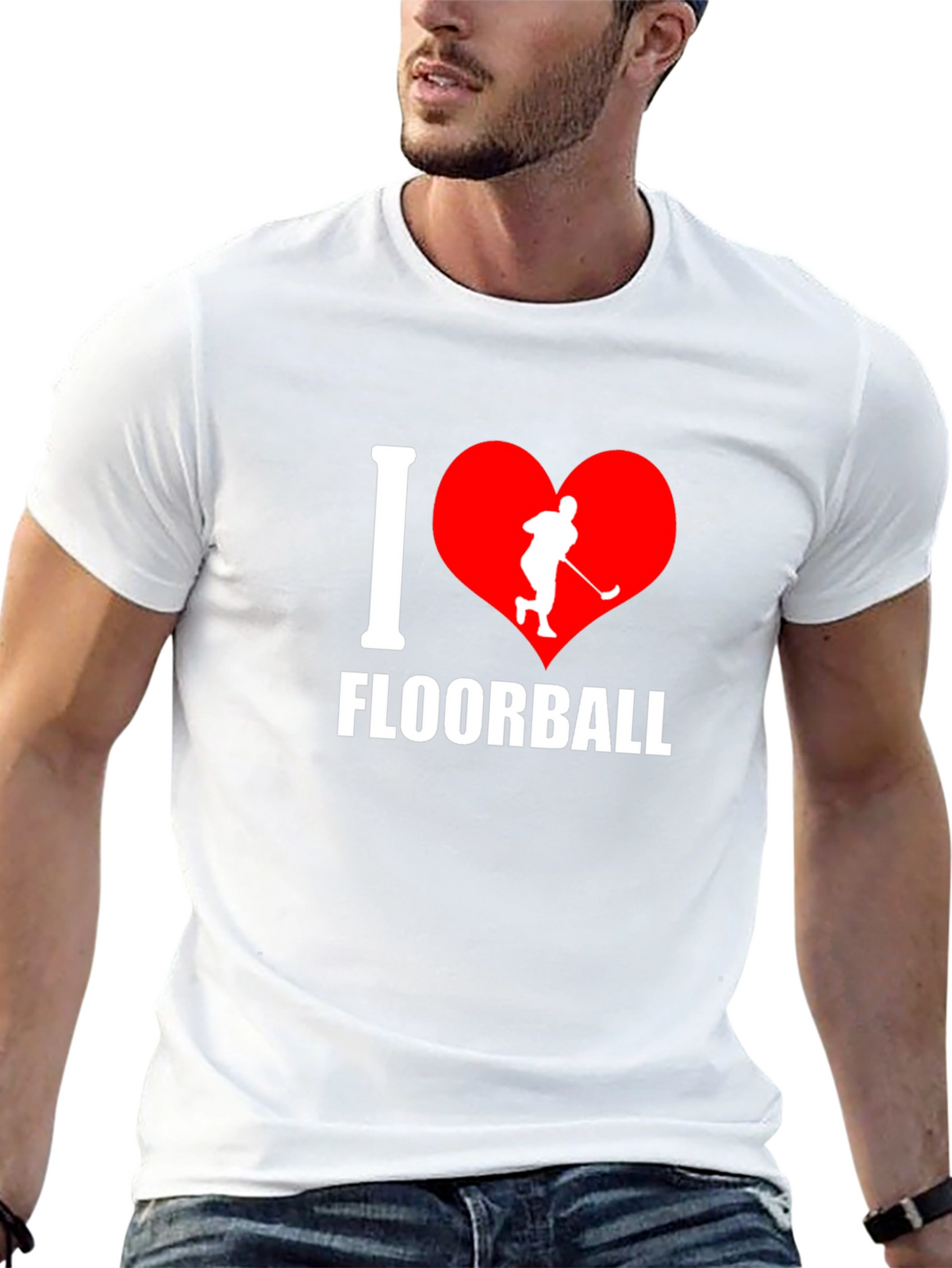 I Love Floorball Graphic T-Shirt