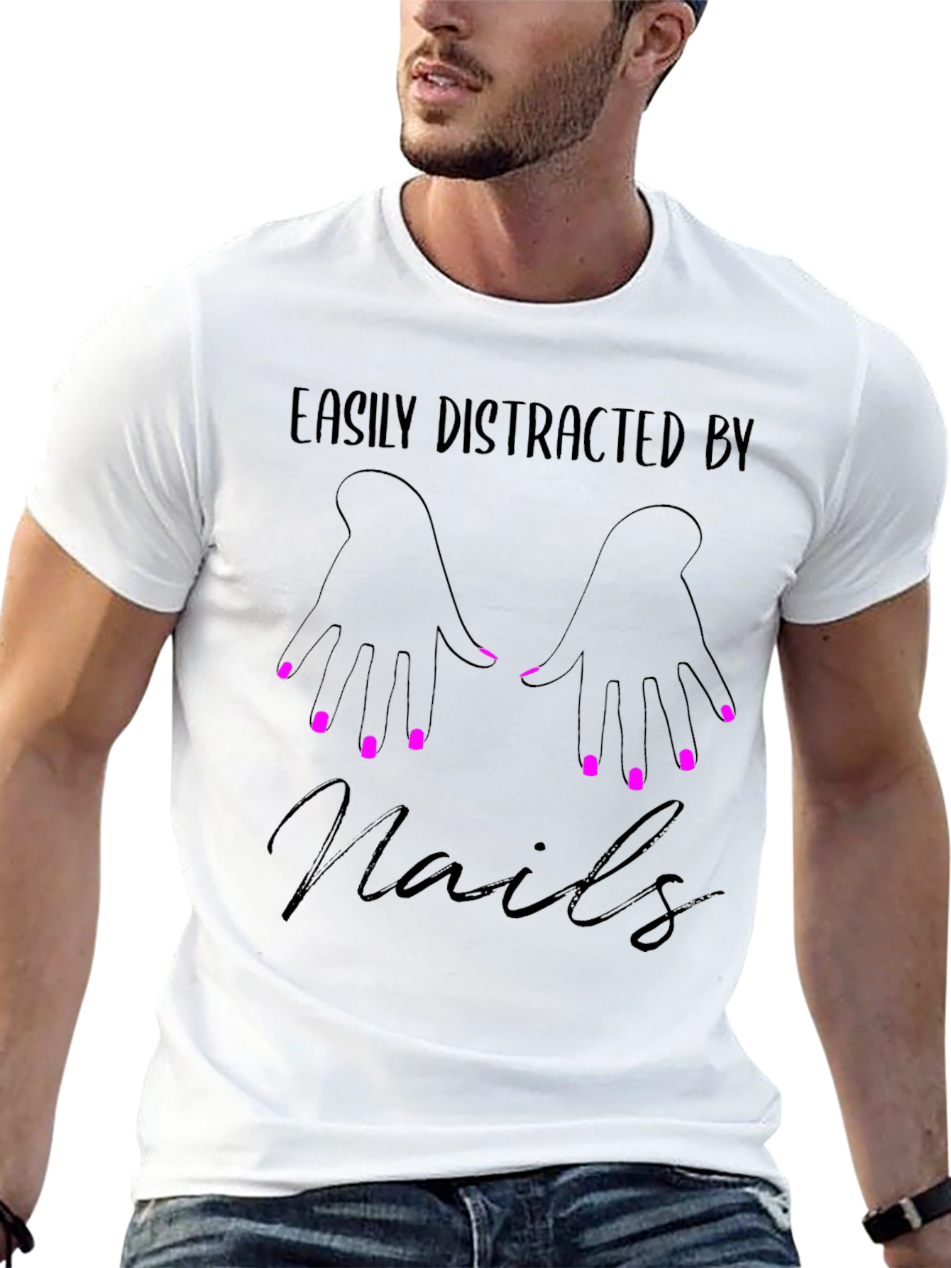 Easily Distracted By Nails Graphic Tee - Unisex