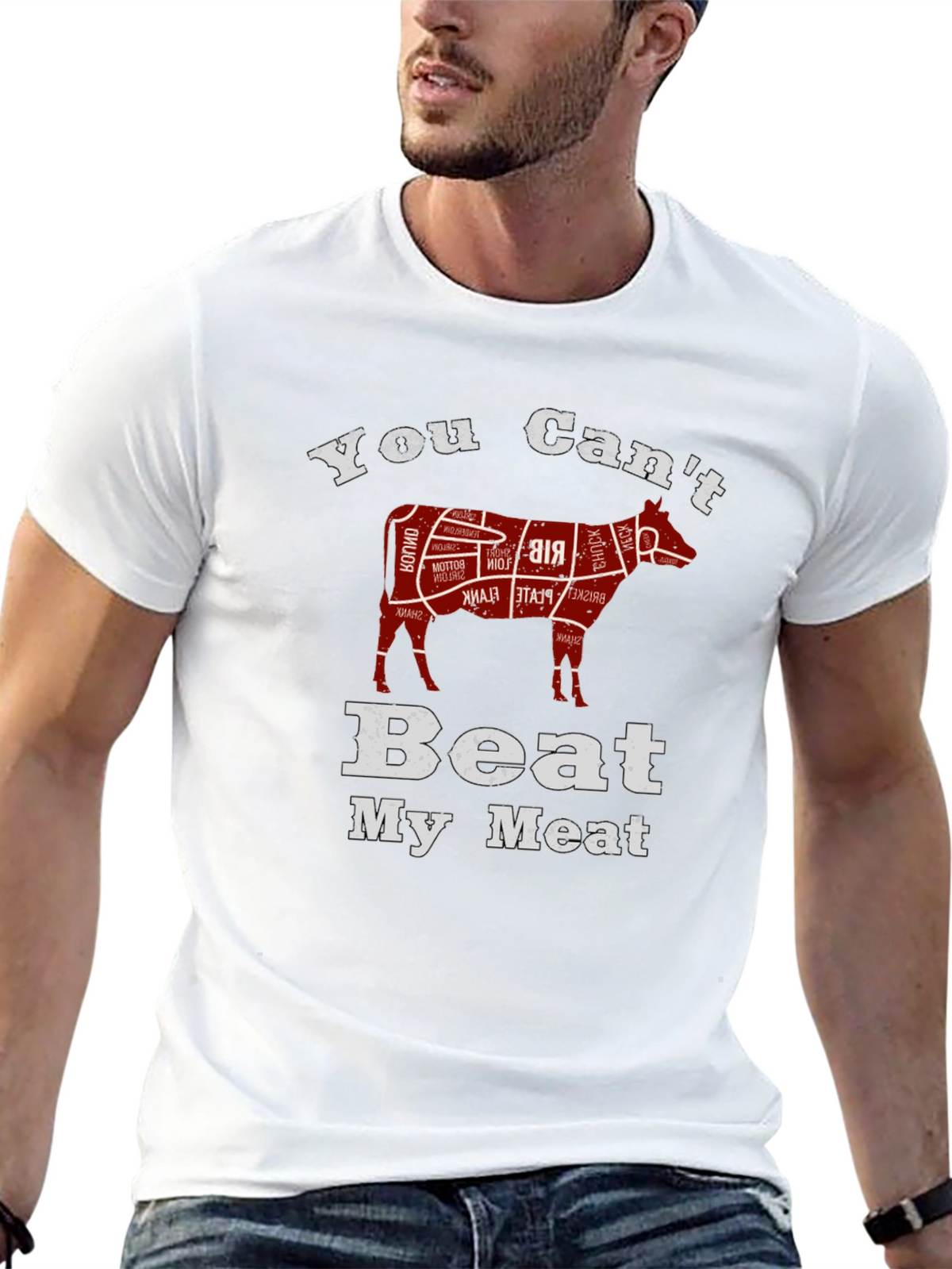 You Cant Beat My Meat Black T-Shirt