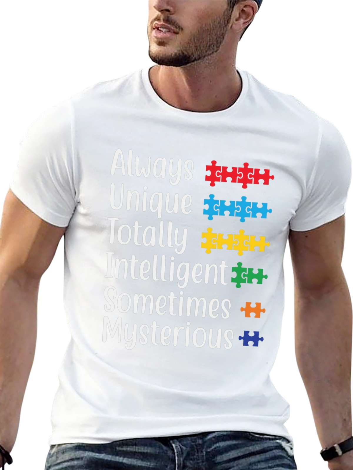 Autism Awareness T-Shirt: Unique Intelligent & Mysterious