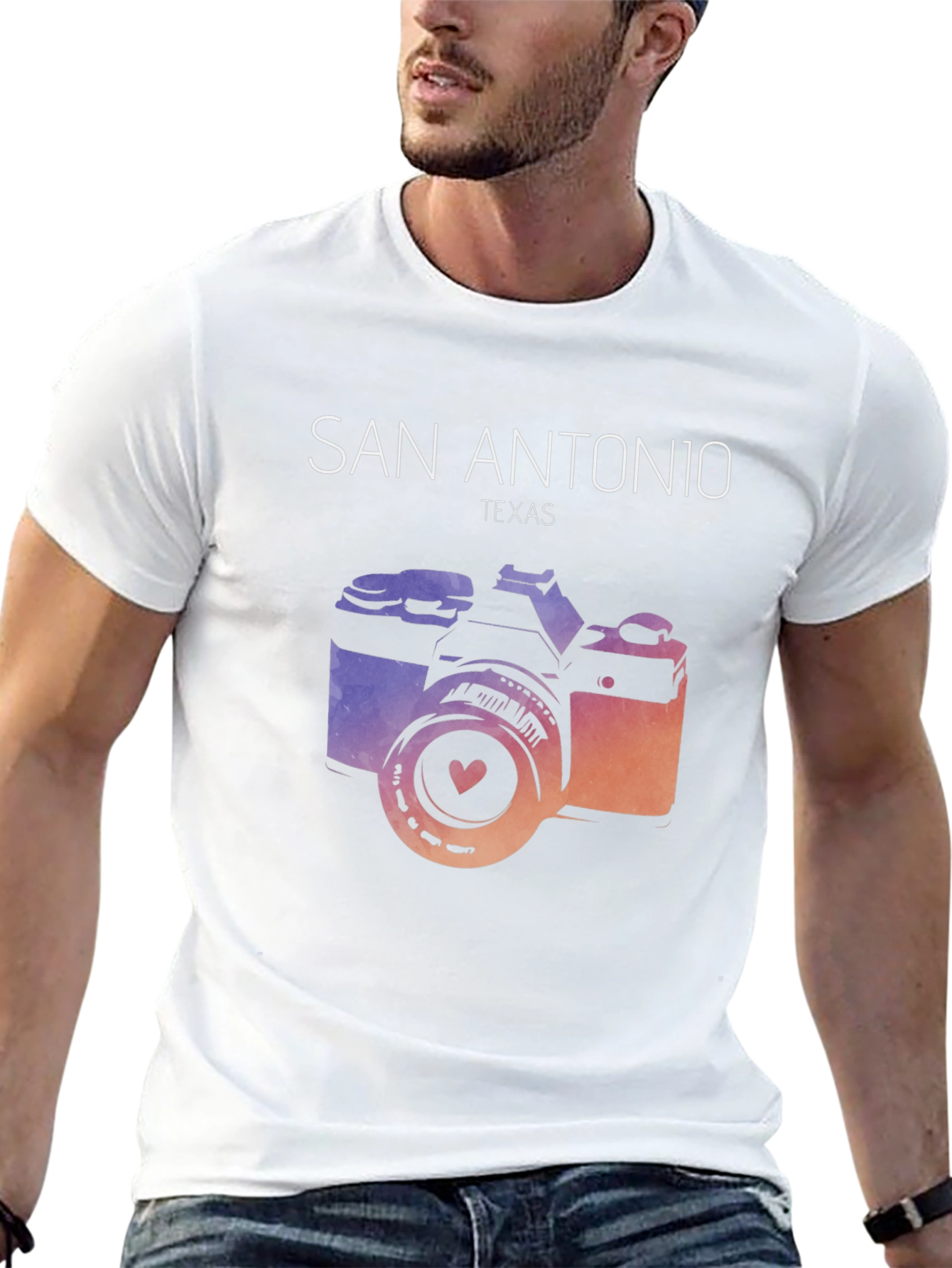 San Antonio Texas Camera Graphic Tee