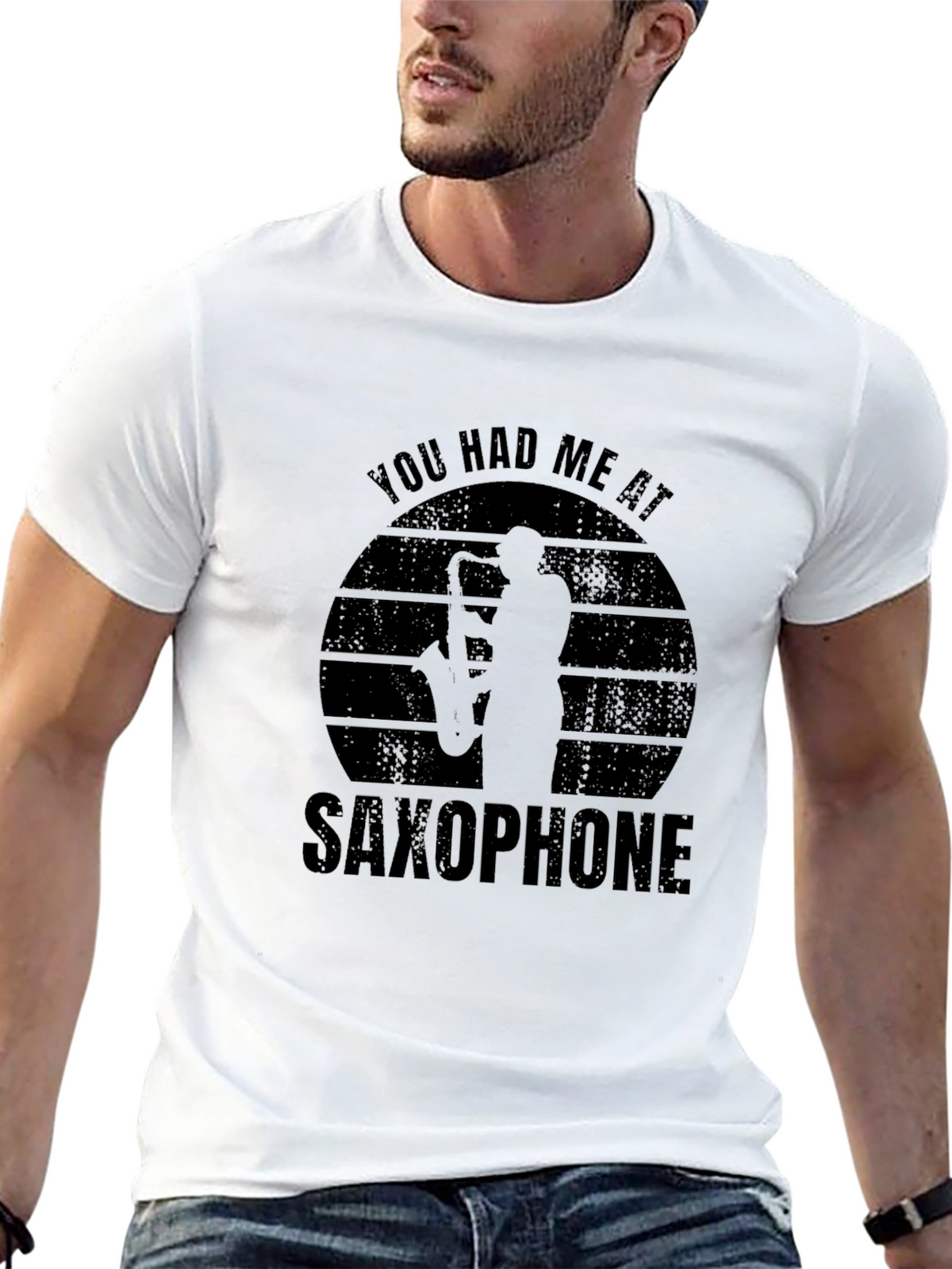 You Had Me At Saxophone Graphic T-Shirt