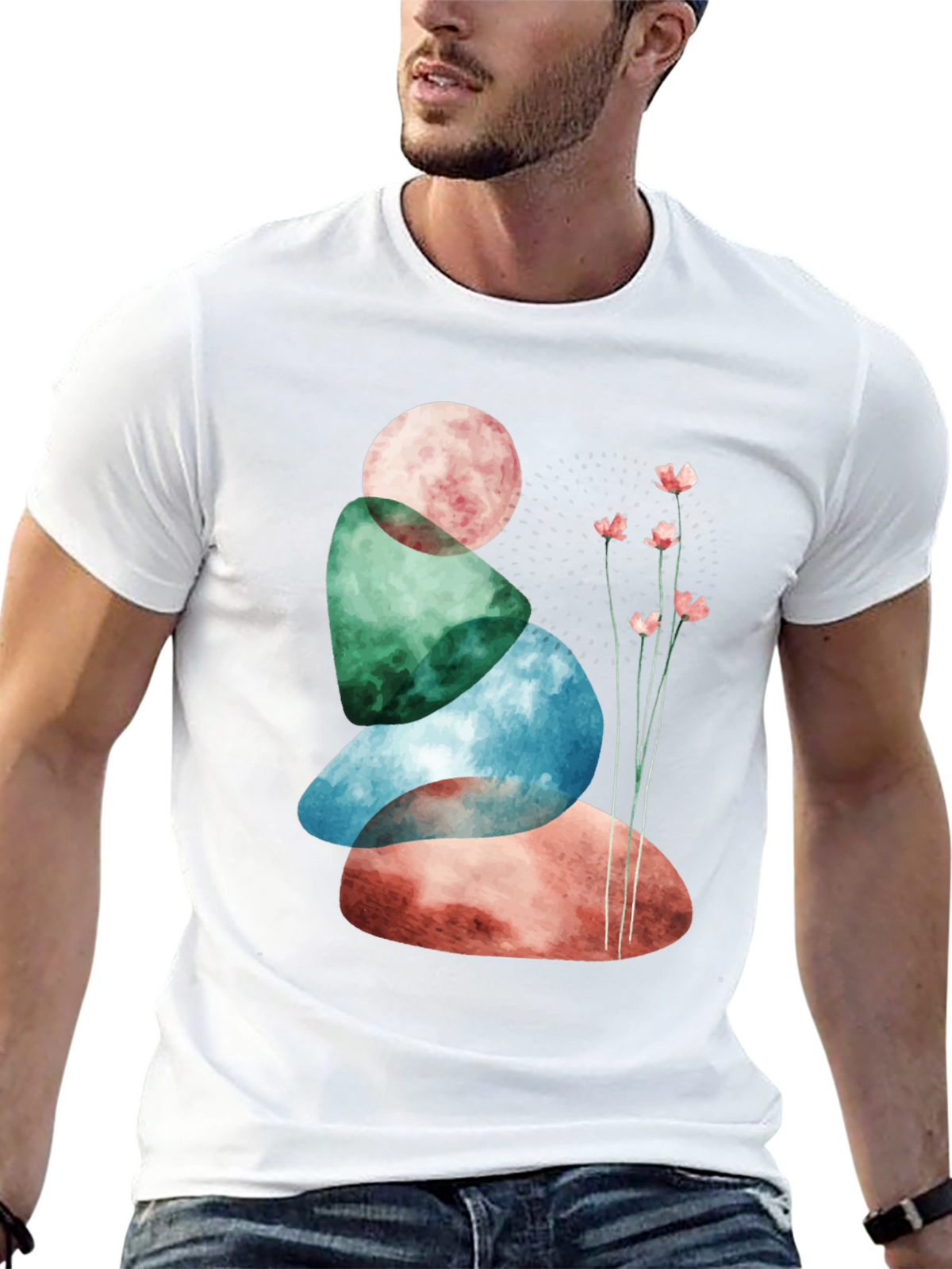 Zen Stone Stack T-Shirt - Relaxed Fit