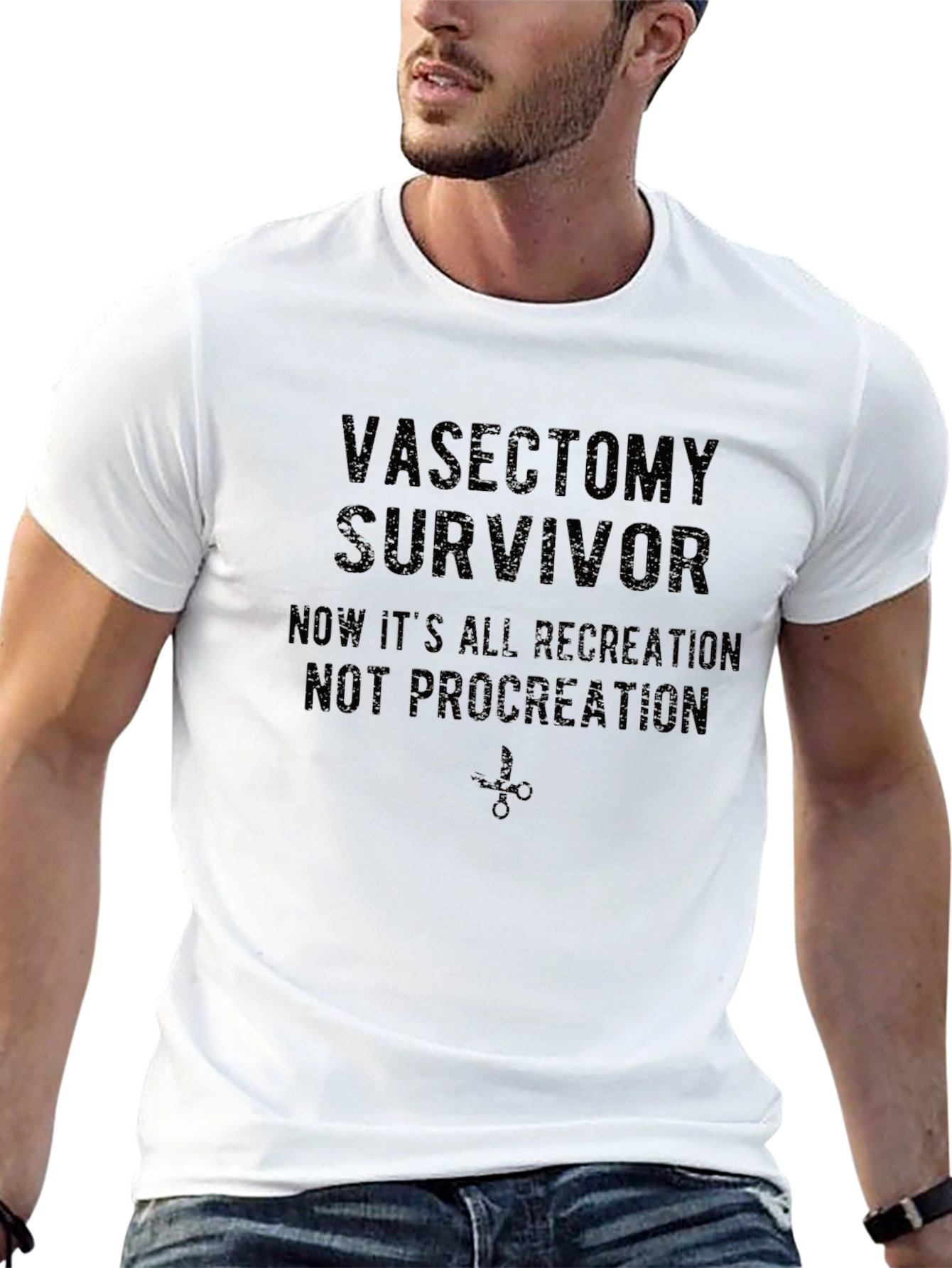 Vasectomy Survivor T-Shirt: Recreation Not Procreation!