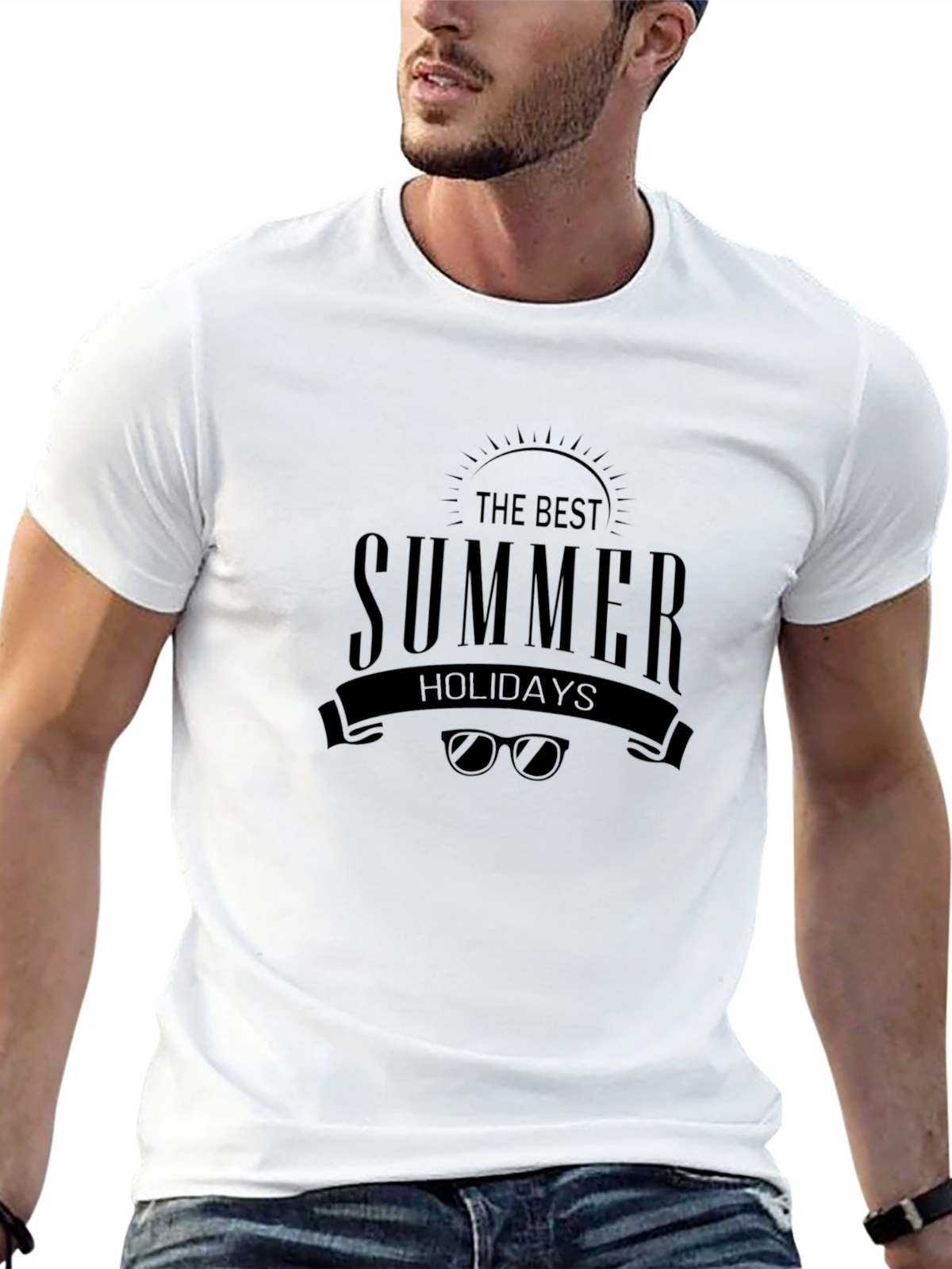 The Best Summer Holidays Black T-Shirt
