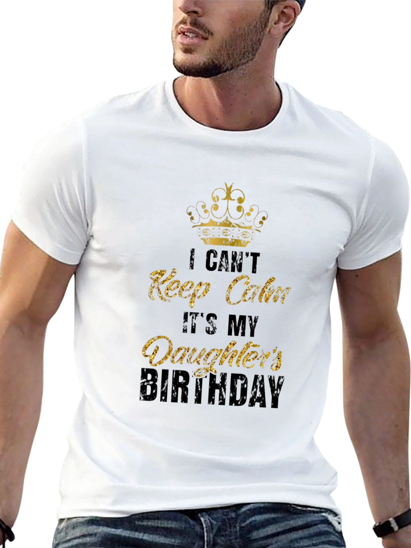 Daughters Birthday T-Shirt: I Cant Keep Calm Dad Tee