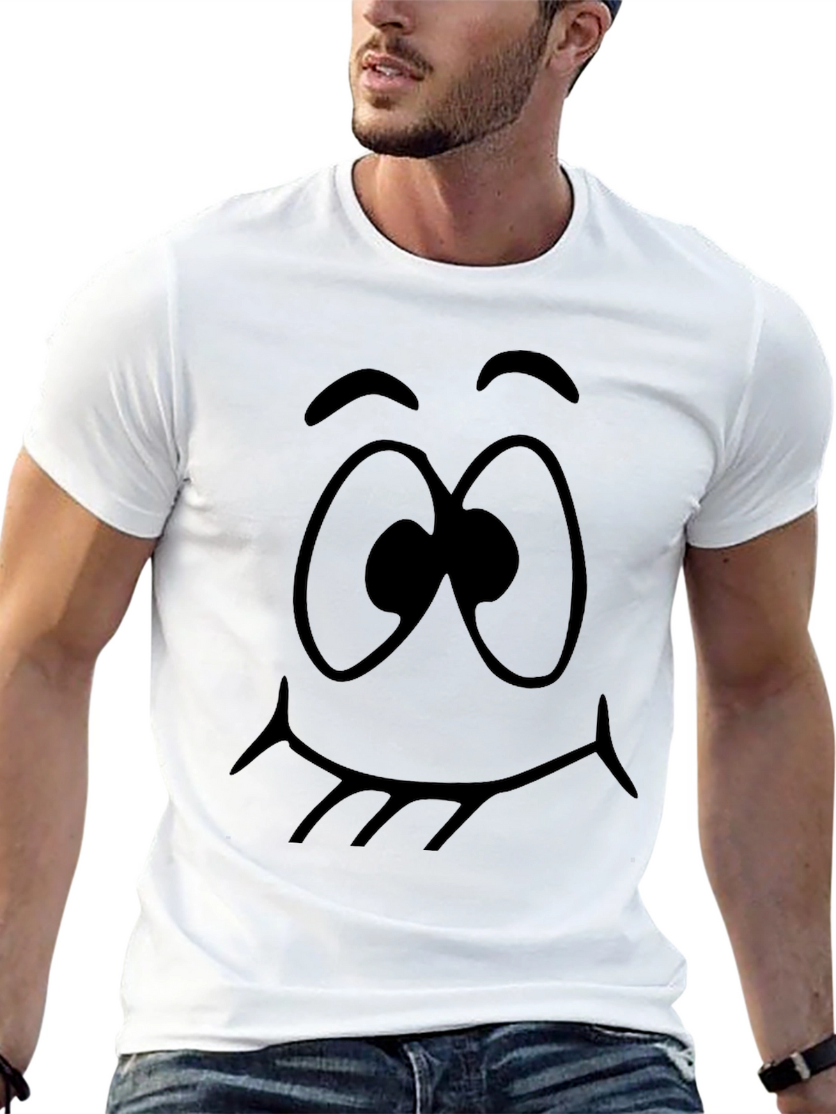 Funny Face Graphic Tee - Black