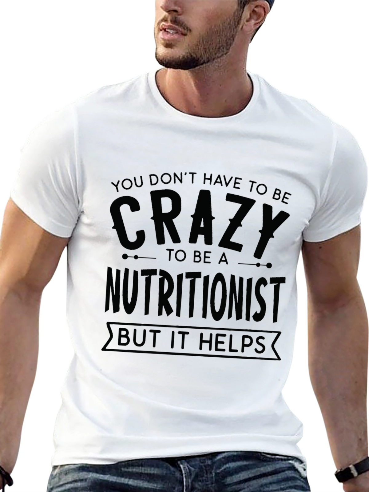 Crazy Nutritionist Black Graphic T-Shirt