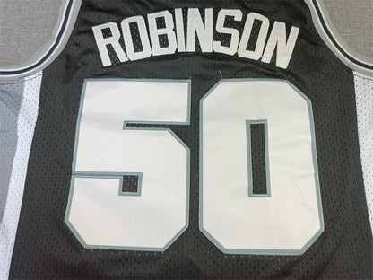 Men's San Antonio Spurs David Robinson Black Big & Tall Hardwood Classics Jerseys