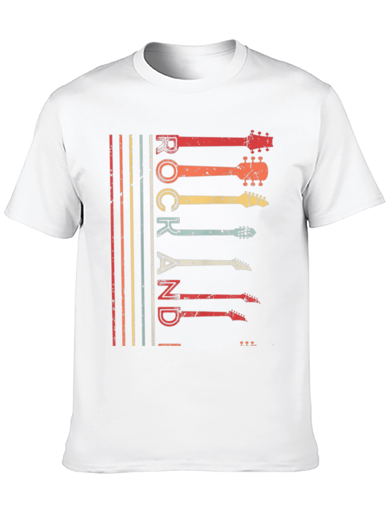 Retro Rock and Roll Guitar T-Shirt