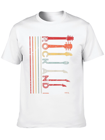Retro Rock and Roll Guitar T-Shirt