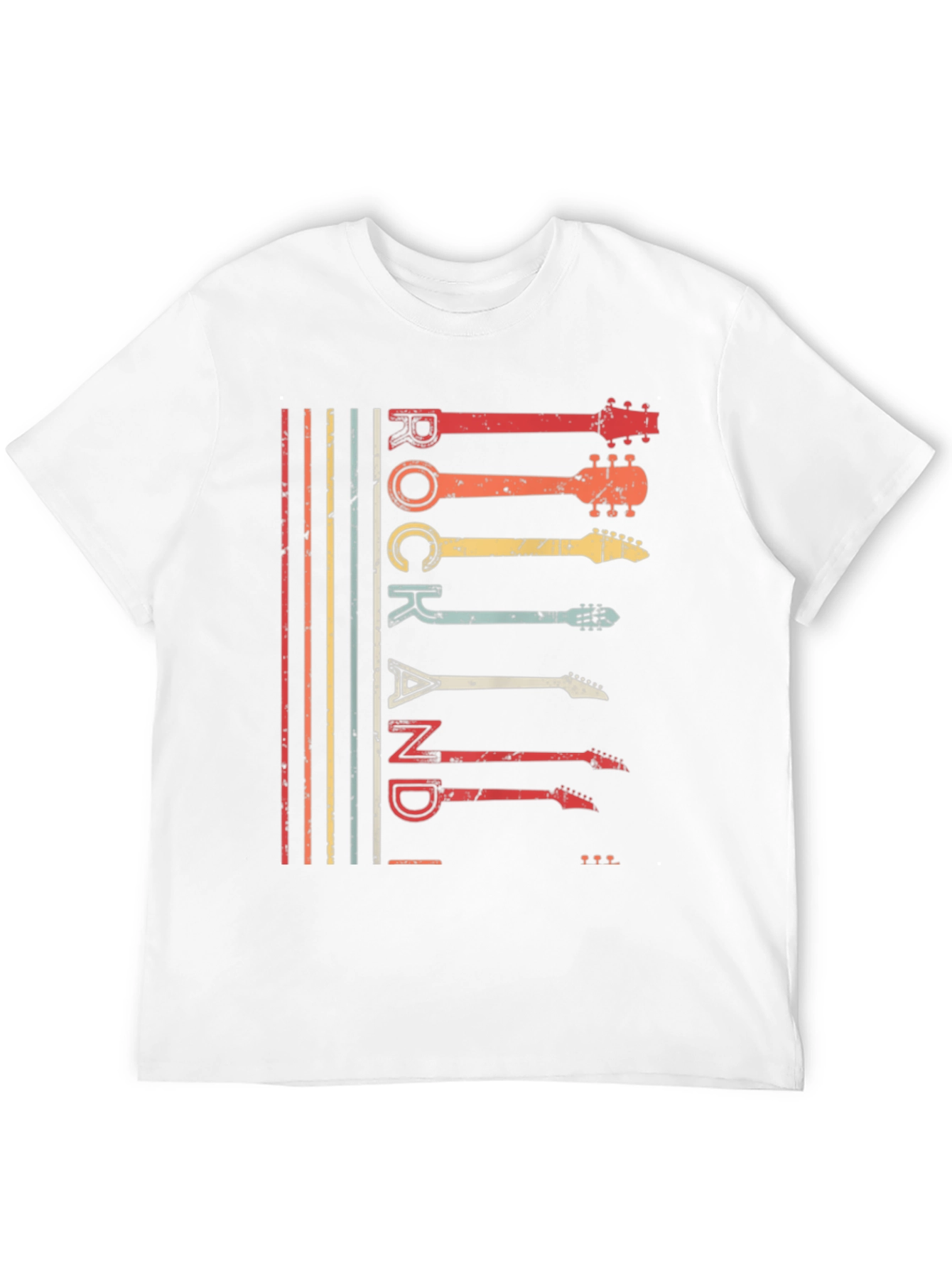 Retro Rock and Roll Guitar T-Shirt