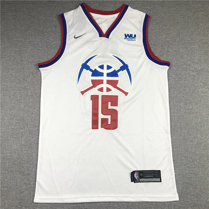 Men's Denver Nuggets Nikola Jokic #15 White Swingman Jerseys - Reward version