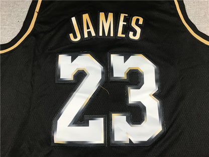 Men's Los Angeles Lakers LeBron James #23 Black Swingman Player Jerseys