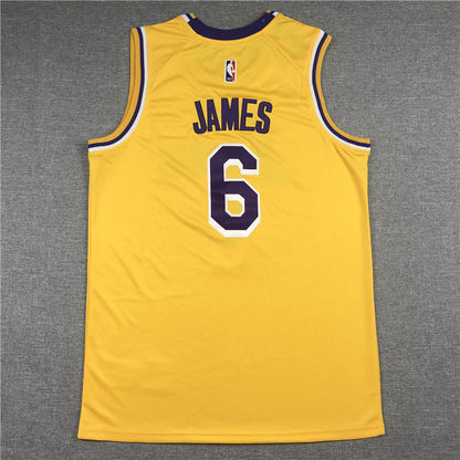Men's Los Angeles Lakers LeBron James #6 Gold 2022/23 Swingman Jerseys - Icon Edition