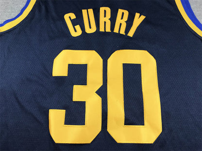 Men's Golden State Warriors Stephen Curry #30 Navy Swingman Jerseys - Statement Edition