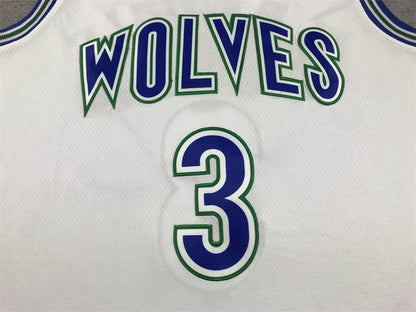 Men's Minnesota Timberwolves Jaden McDaniels #3 White Swingman Player Jerseys