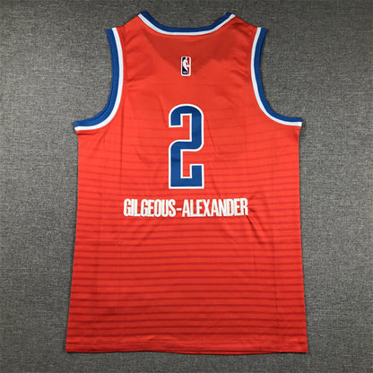Men's Oklahoma City Thunder Shai Gilgeous-Alexander #2 Orange 2022/23 Swingman Jerseys - Statement Edition