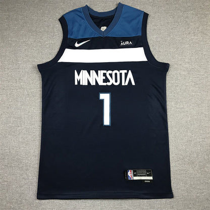 Men's Minnesota Timberwolves Anthony Edwards Navy 2021/22 Swingman Jerseys