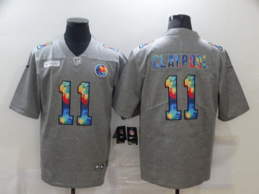Men's Pittsburgh Steelers Chase Claypool #11 Gray Game Jerseys