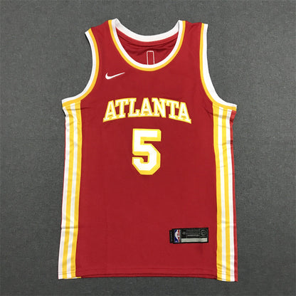 Men's Atlanta Hawks Dejounte Murray #5 Red Swingman Jerseys - Icon Edition