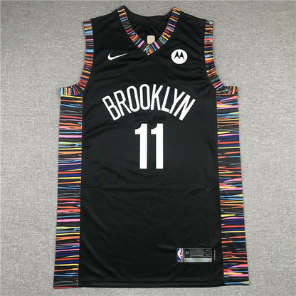 Men's Brooklyn Nets Kyrie Irving #11 Black Swingman Jerseys - City Edition